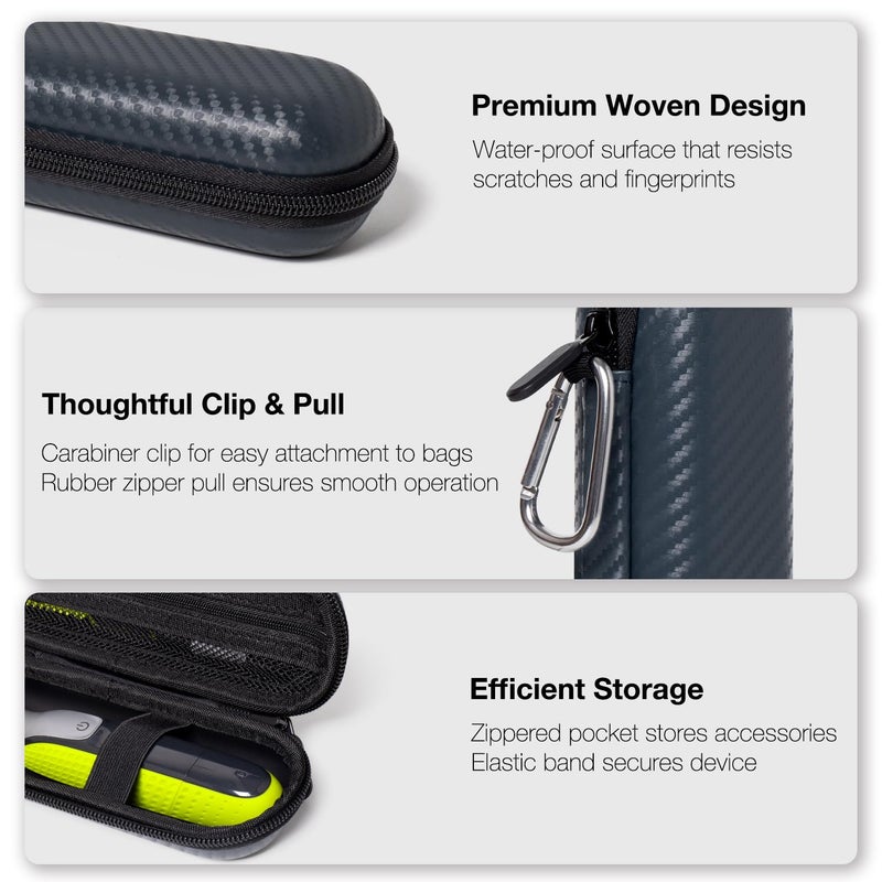 Nincha Compact Travel Trimmer Case for Philips Hybrid Electric Trimmer and Shaver, Face + Body Groomer QP2724/90, QP2834/70, QP1924/70, QP6531/70, QP4631/90, Hard Carrying Case, Gray - Image 3